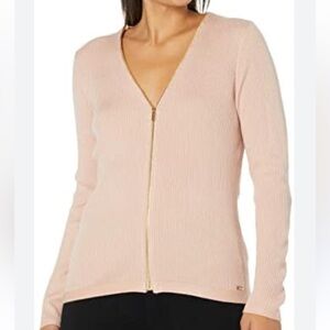 Calvin Klein Women's Blush Pink V-Neck Sweater